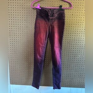 Hot Topic Black and Red Skinny Jeans